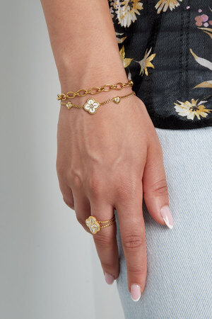 Bracelet charms détails blancs - argent h5 Image2