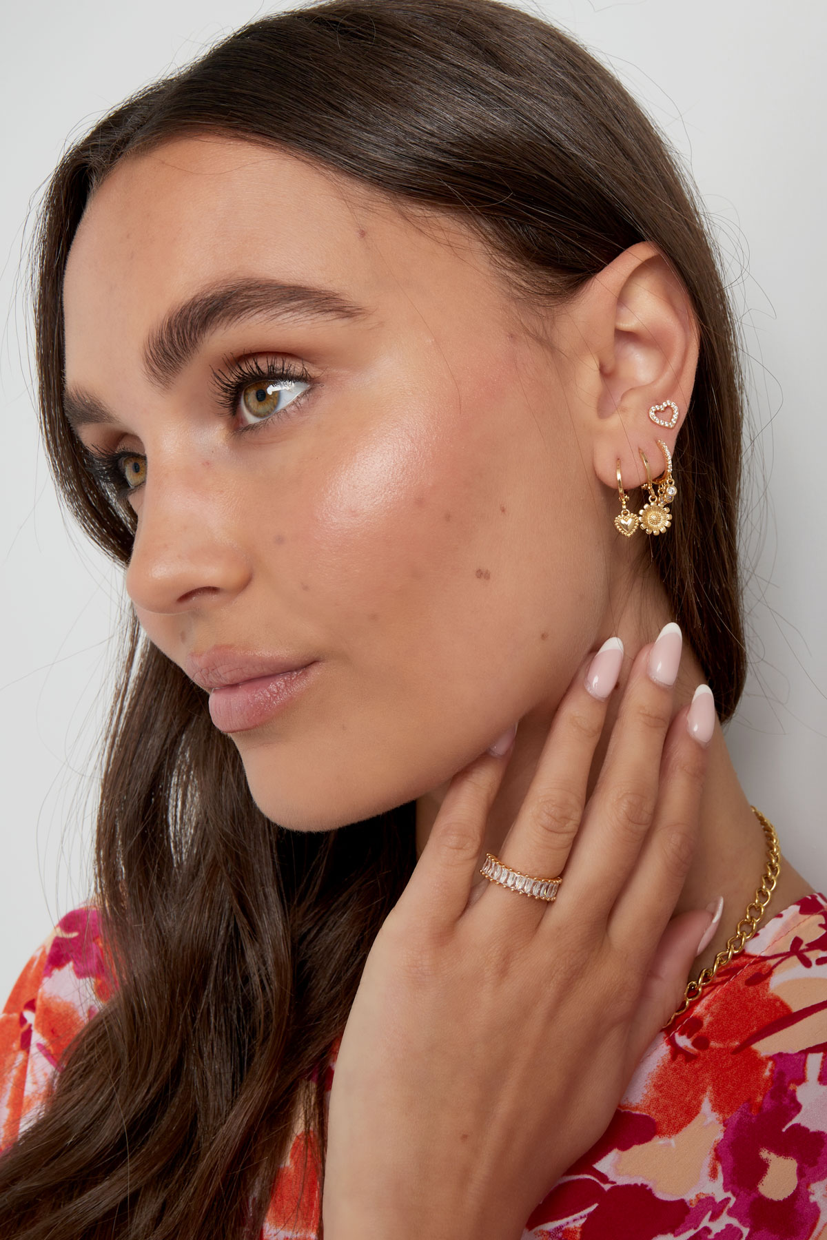 Ohr-Party-Herzen – Gold Kupfer