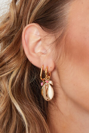 Earrings large seashell - gold h5 Picture3