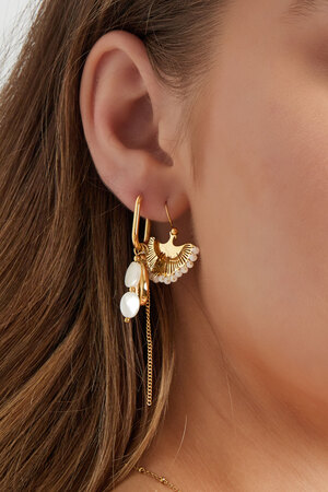 Boucles d'oreilles allongées avec breloques - or Acier Inoxydable h5 Image3