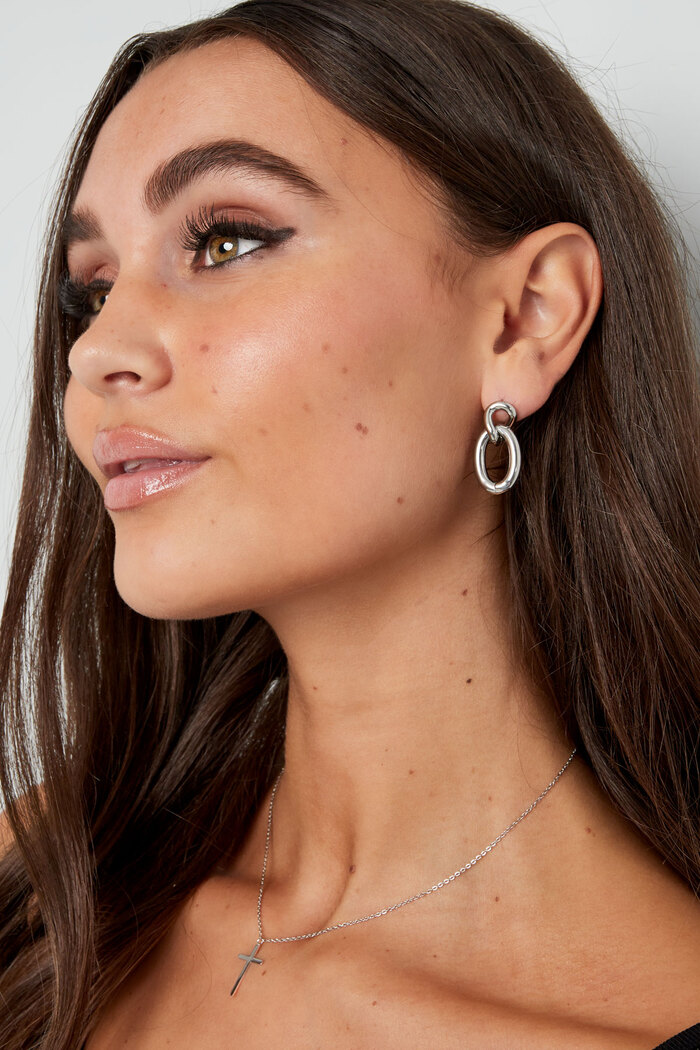 Boucles d'oreilles maillons - or Image4