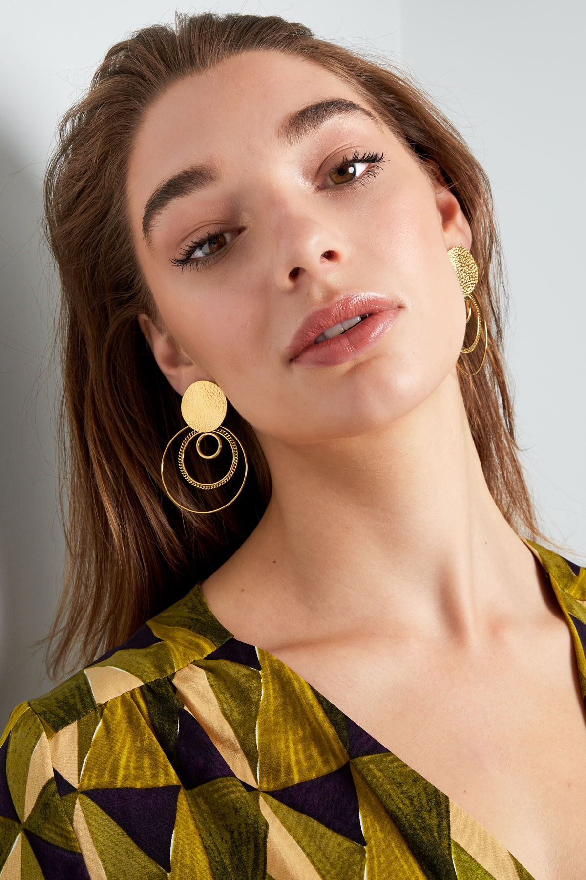 Ohrringe verschiedene Ringe - Gold