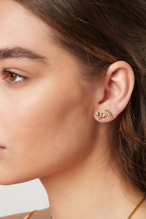 Ear studs bee - gold h5 Picture2