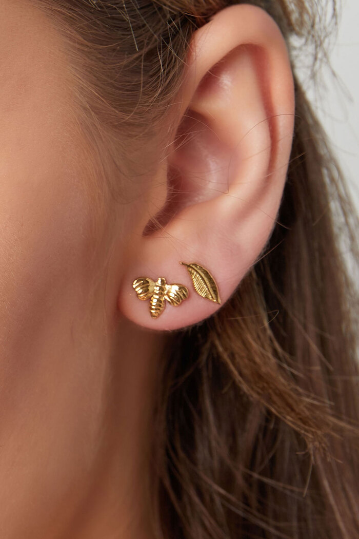Ear stud feather - gold Stainless Steel Picture3