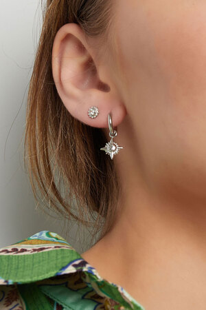 Ear studs moon - silver h5 Picture3
