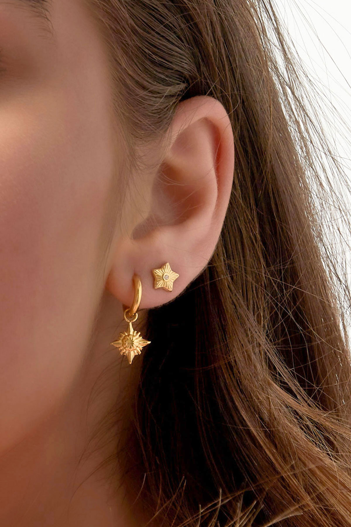 Ear studs star - silver h5 Picture3