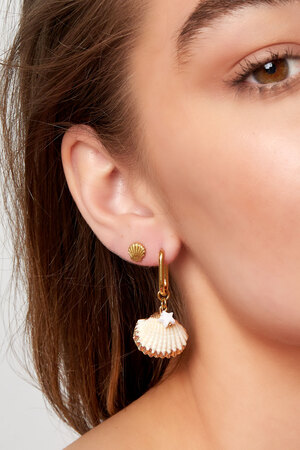 Ear studs shell - gold h5 Picture3
