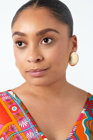 Earrings statement dome - gold Metal h5 Picture2