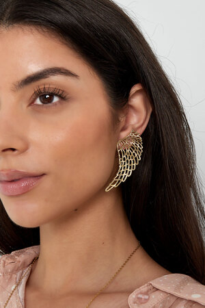 Earrings wings - gold h5 Picture3