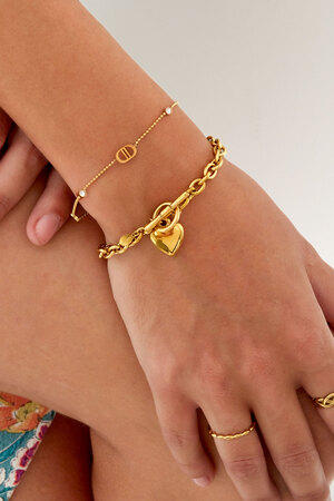 Bracelet logos and stones - gold h5 Picture4