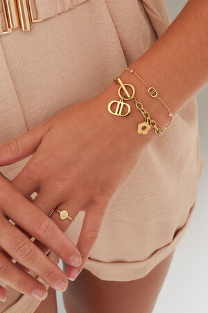 Bracelet logos and stones - gold h5 Picture2