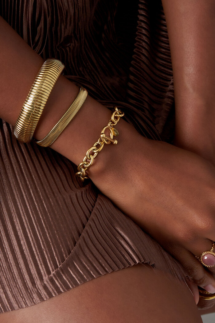 Link bracelet round closure - gold Picture2