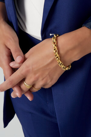 Grobgliedriges Armband – Gold h5 Bild2