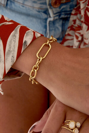 Link bracelet rectangular detail - silver h5 Picture2