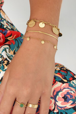 Bracelet double layered circles - gold h5 Picture2