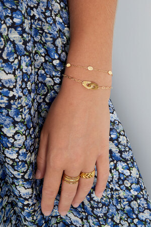 Bracelet vintage 3 charms - gold h5 Picture2