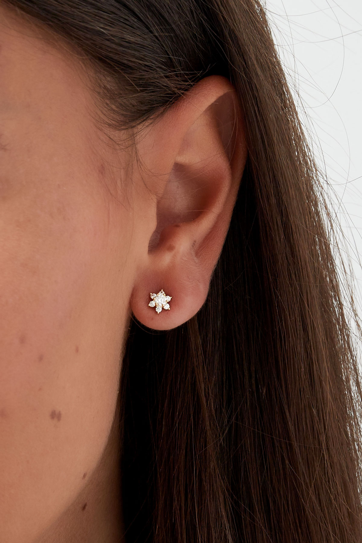 Ear studs star stone - gold Picture3