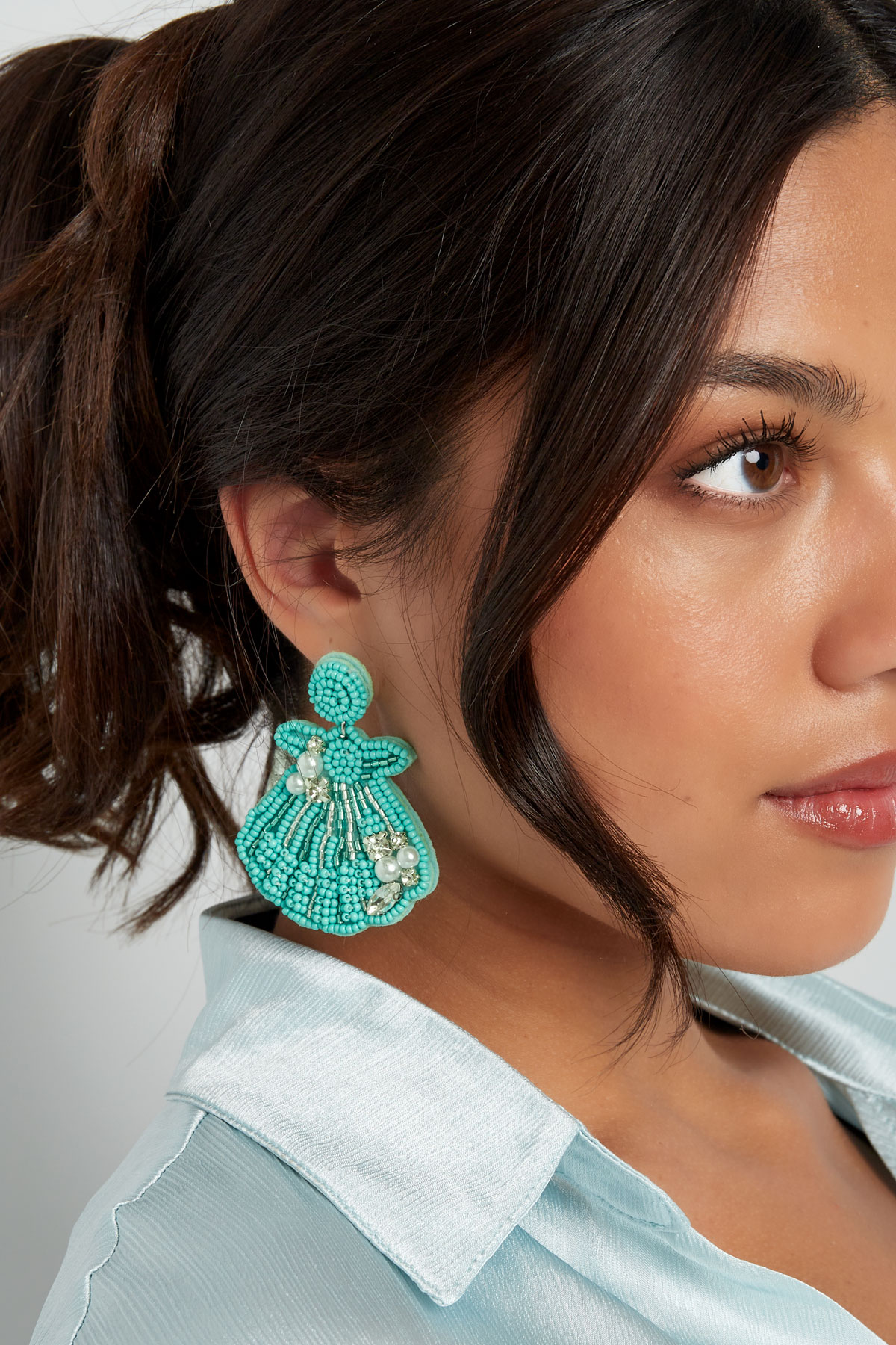 Earrings seashell - turquoise h5 Picture3