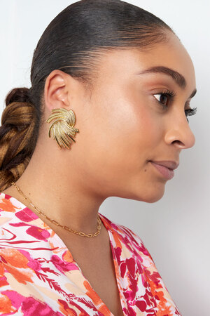 Boucles d'oreilles twizzel avec imprimé - Alliage d'argent h5 Image2