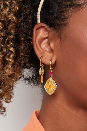 Earrings with colorful coin - gold/multi h5 Picture3