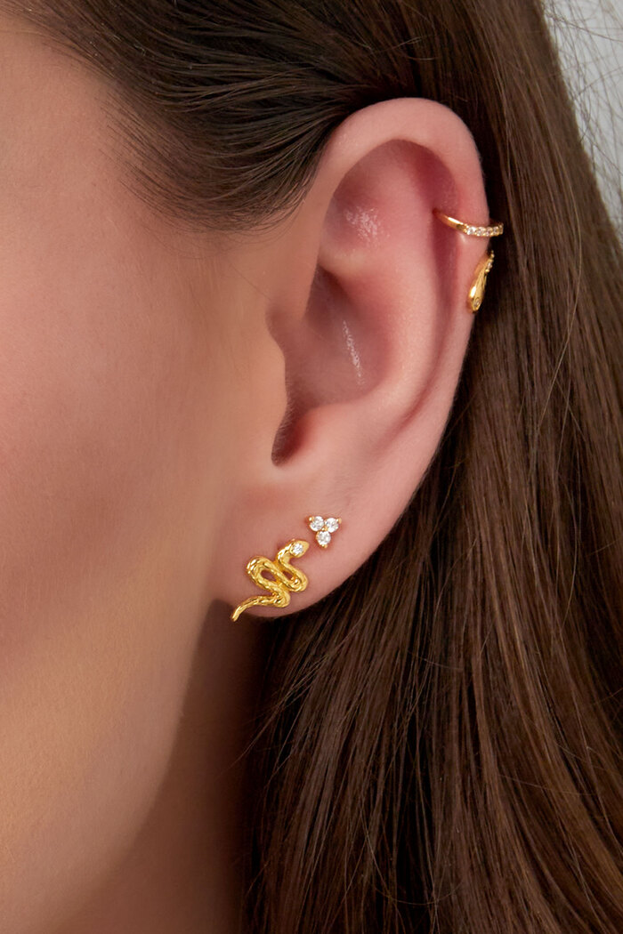 Schlangenförmige Ohrringe – 925er Silber Bild3