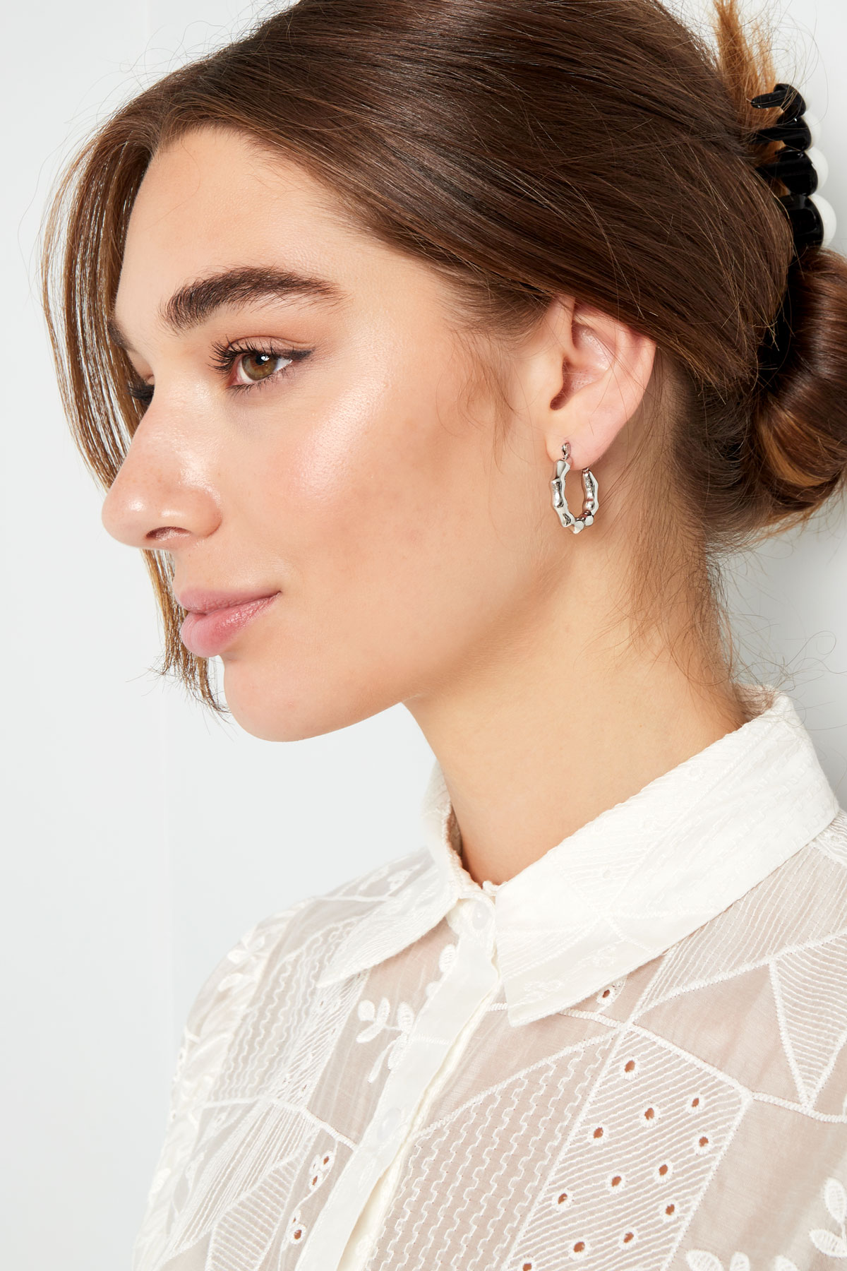 Earrings aesthetic bubble - silver Picture3