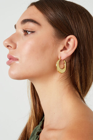 Earrings round classy must-have - gold h5 Picture3