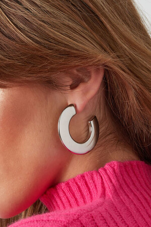 Boucles d'oreilles cercle épais - argent h5 Image3