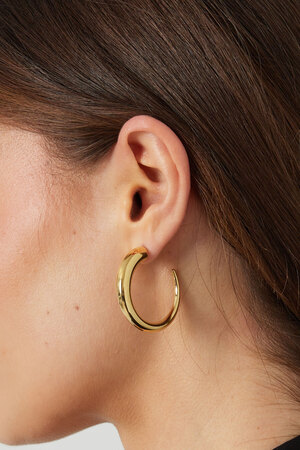 Earrings round - gold h5 Picture3
