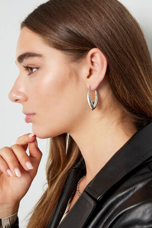 Boucles d'oreilles esthétiques avec pointe - argent h5 Image3