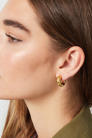 Boucles d'oreilles esthétique basique demi lune petit - argent h5 Image3