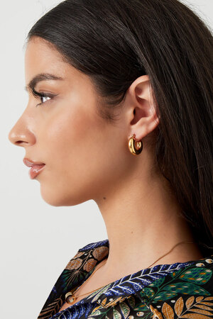 Boucles d'oreilles esthétique basique - argent h5 Image4