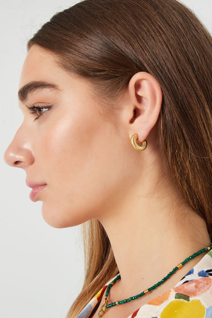 Ohrringe ästhetischer Halbmond klein - Gold Bild3