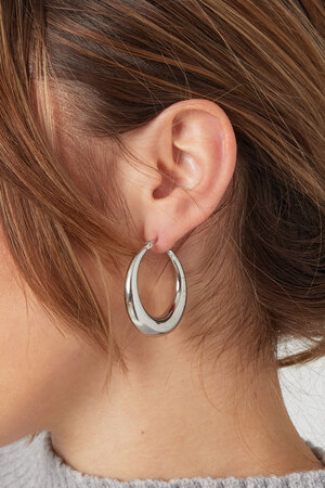 Boucles d'oreilles basiques demi-lune - argent h5 Image3