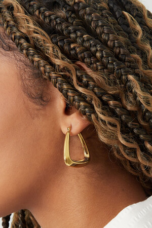 Simple statement earrings - gold h5 Picture3