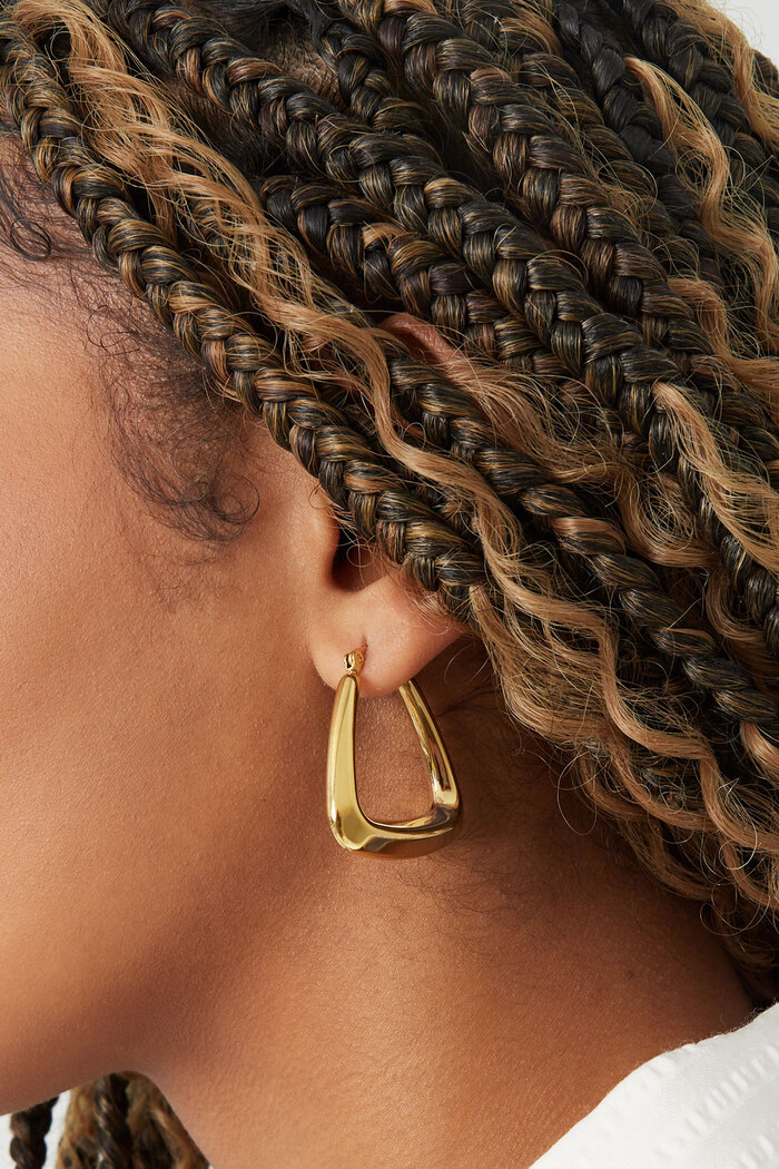 Simple statement earrings - gold Picture3