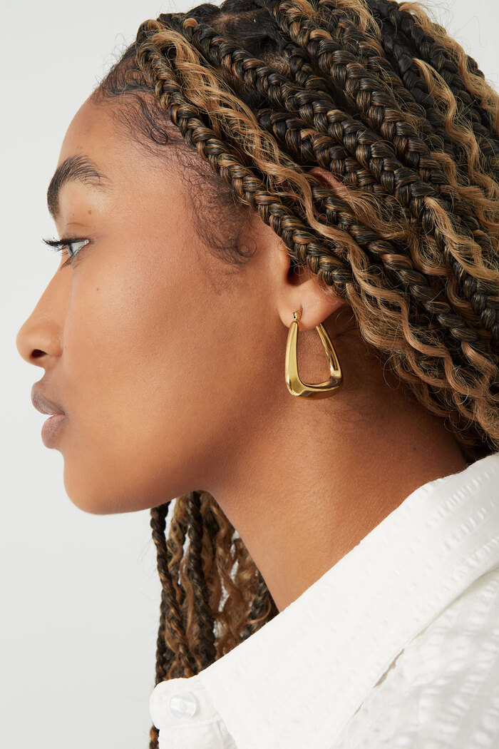 Simple statement earrings - gold Picture4