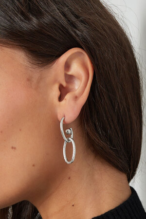 Boucles d'oreilles maillons esthétiques - doré h5 Image3