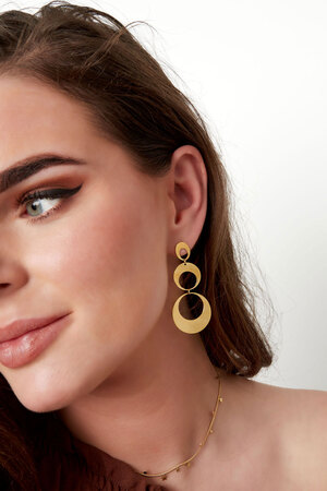 Earrings statement circles - gold h5 Picture2