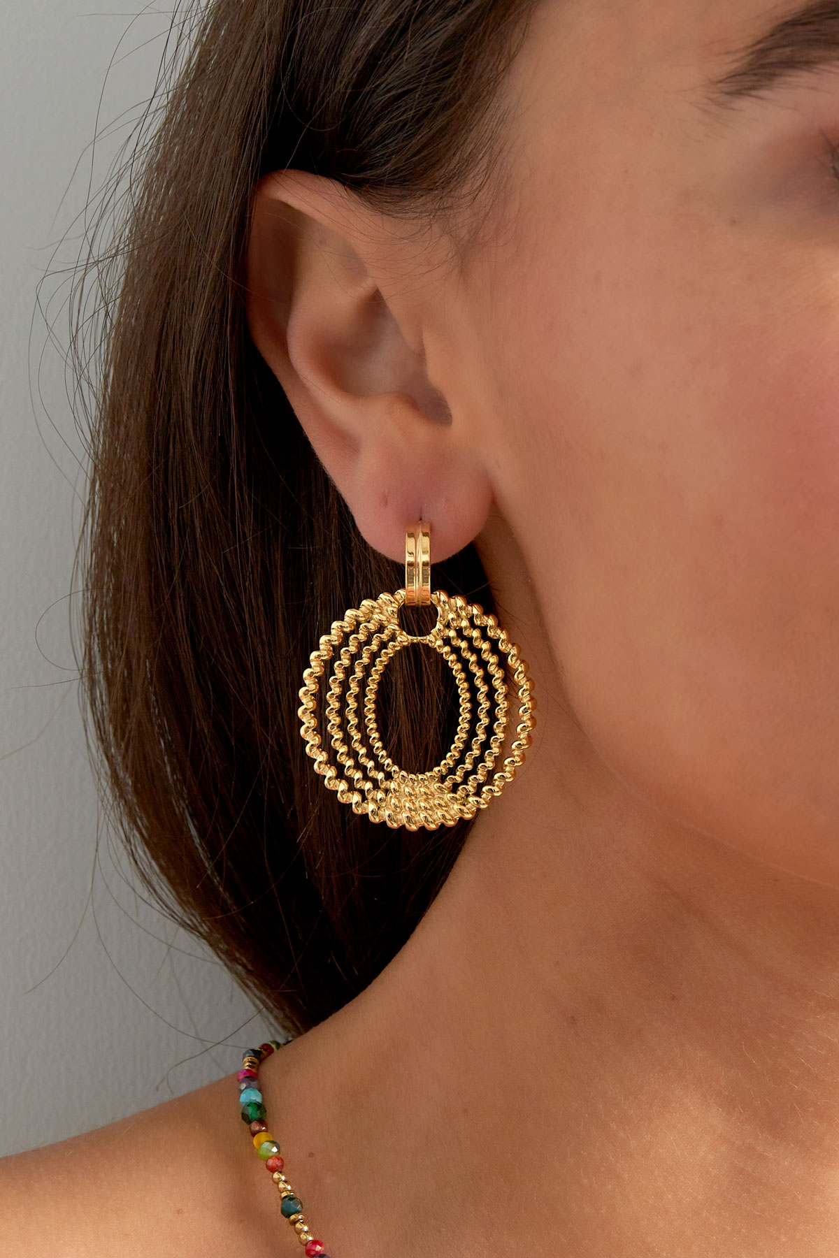 Curled earrings - gold h5 Picture3
