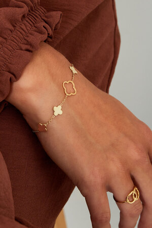 Armband Kleeblätter - Gold h5 Bild2