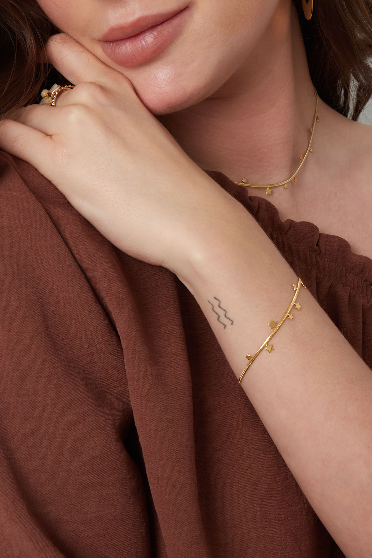 Pulsera estrellas - oro