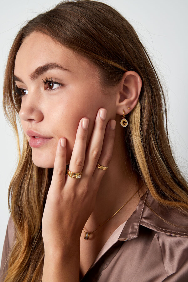Earrings graceful G - gold