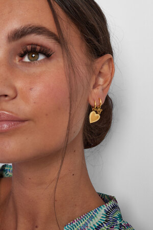 Boucles d'oreilles minimalistes coeur élégant - doré h5 Image2