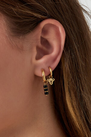Minimalist bee earrings - gold h5 Picture3