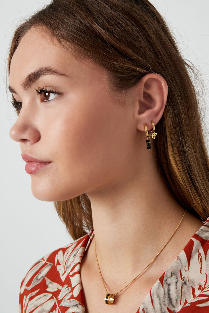 Minimalist bee earrings - silver Picture2