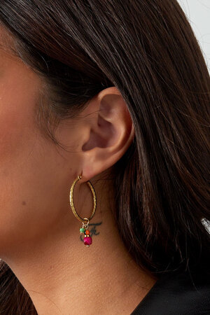 Earrings charm party - gold/red h5 Picture3