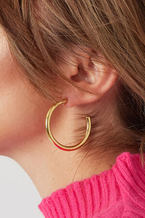 Earrings thick basic - gold h5 Picture7