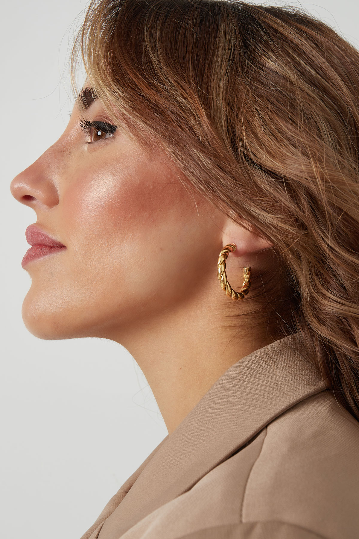 pendientes retorcidos básicos pequeños Imagen4