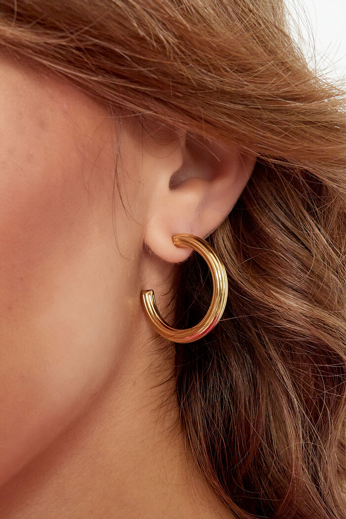 Klassische Ohrringe klein - Gold Bild3